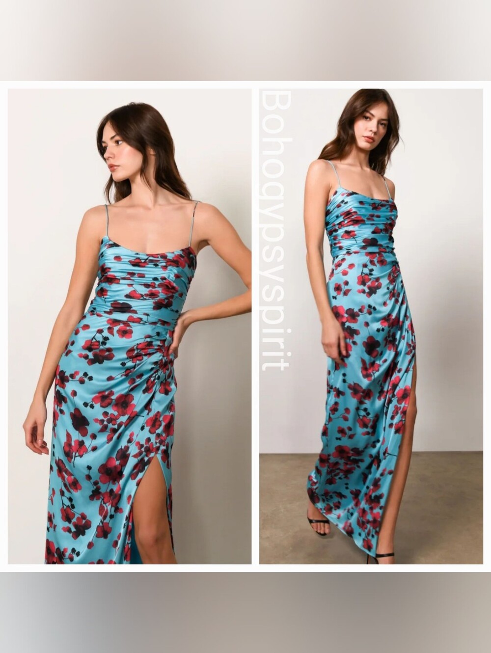 $295 Hutch Luxe Floral Ruched Gown, Size 14W